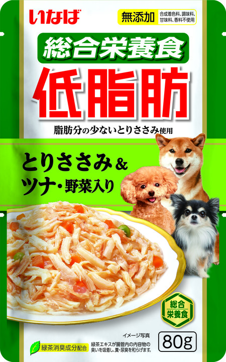 INABA Teishibo 80 г консервы для собак куриное филе с тунцом и овощами